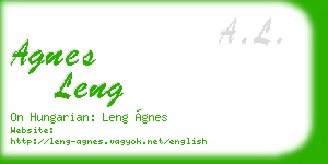 agnes leng business card